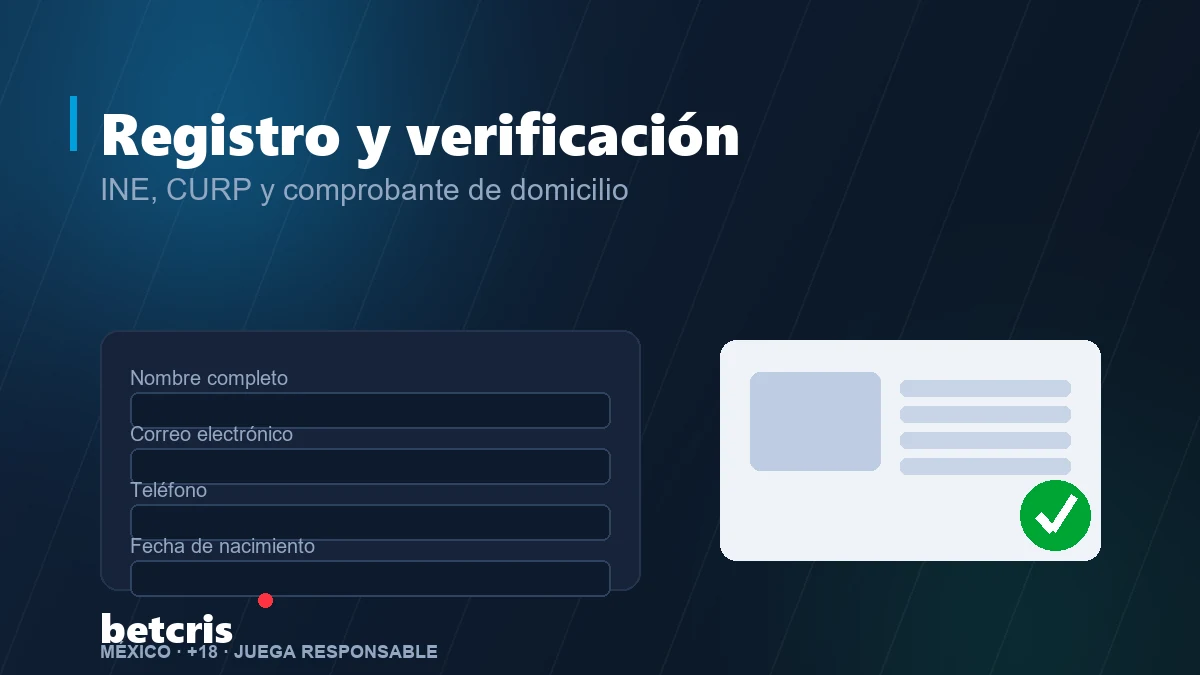 Pantalla de alta de cuenta en Betcris México con los campos de datos personales y la casilla del código promocional
